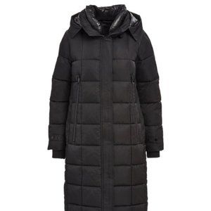 Steve Madden Black Hooded Puffer Parka (L) NWT